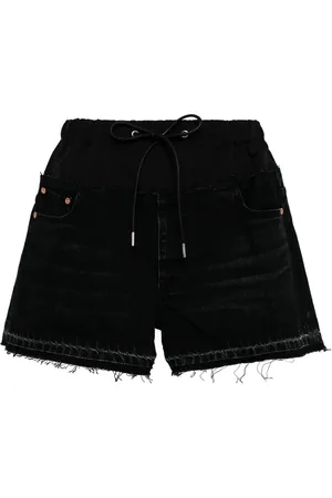 SACAI Drawstring-waist denim shorts