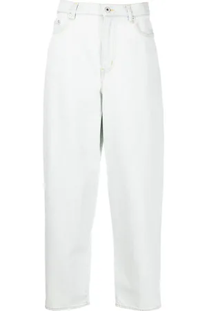 Kenzo Logo-embroidered straight-leg jeans
