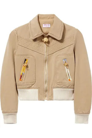 Puccini Patterned-trim cotton bomber jacket