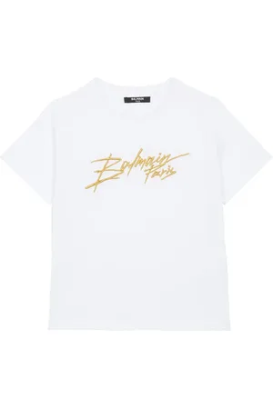 Balmain Logo-embroidered cotton T-shirt