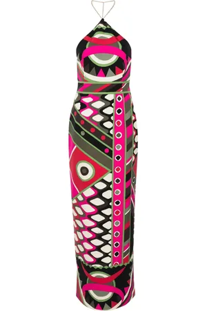 Puccini Vivara-print maxi dress
