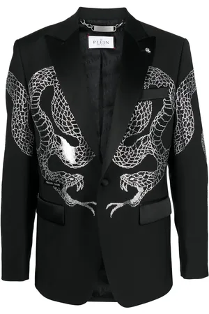 Philipp Plein Crystal-embellished single-breasted blazer
