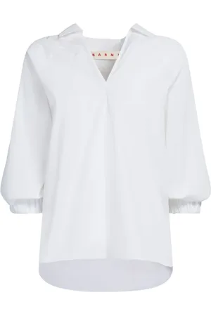 Marni V-neck cotton blouse