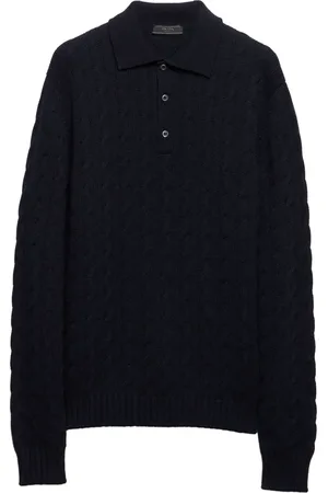 Prada Cable-knit polo sweater
