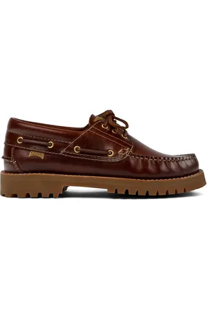 Camper Nautico apron-toe leather boat shoes
