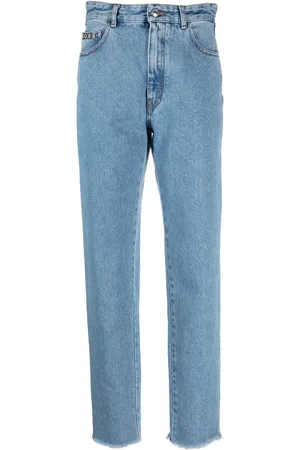 GCDS Crystal-embellished detail straight jeans