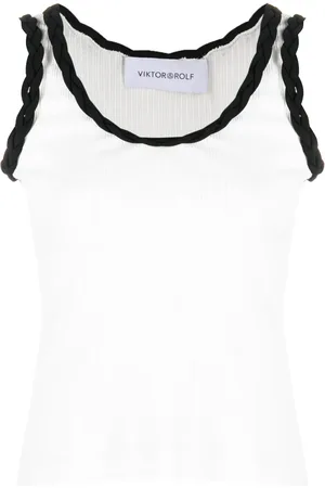Viktor & Rolf Braid-detail cotton tank top