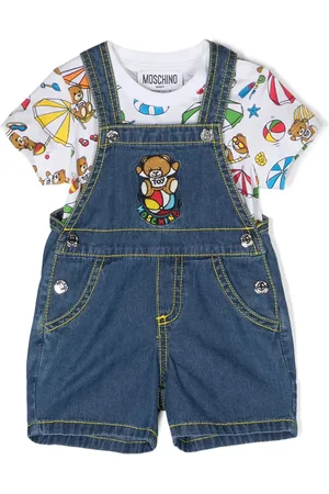 Moschino Teddy Bear T-shirt and dungaree set