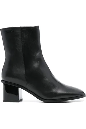 Calvin Klein 50mm leather square-toe ankle boots