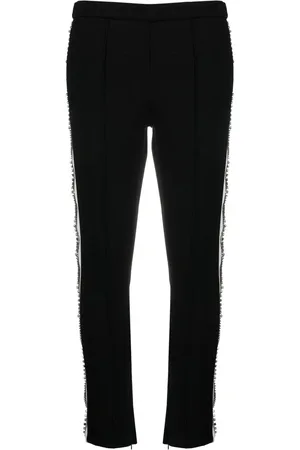 Philipp Plein Crystal-embellished cropped track trousers