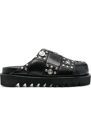 TOGA PULLA Stud-embellished leather clogs