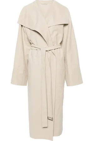 Totême Signature linen-blend midi coat