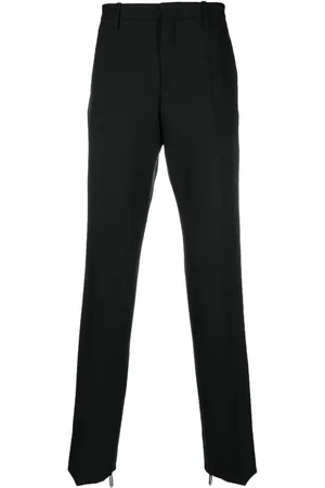 OFF-WHITE Paperclip-detail straight-leg trousers