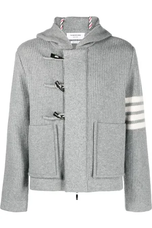 Thom Browne Virgin-wool hooded duffle jacket