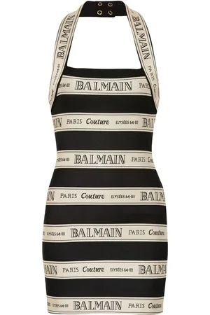 Balmain Logo-jacquard mini dress