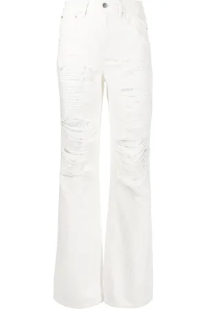 GOEN.J Distressed straight-leg jeans