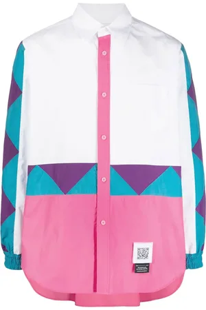Fumito Ganryu Colour-block windbreaker shirt