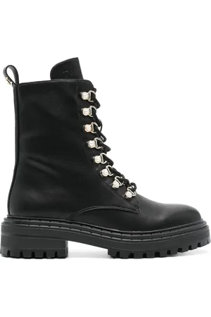 Twin-Set Embellished lace-up boots