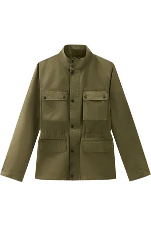 Woolrich Field logo-embroidered shirt jacket