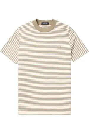 Fred Perry Logo-embroidered striped cotton T-shirt