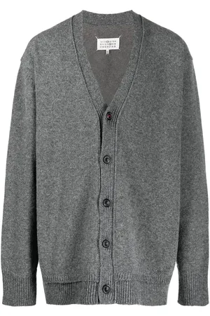 Maison Margiela V-neck elbow-patch cardigan