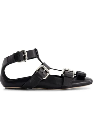 Giambattista Valli Bow-detail leather ballet flats