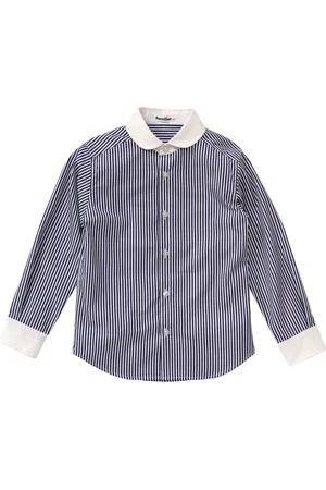 Familiar Stripe-pattern cotton-blend shirt