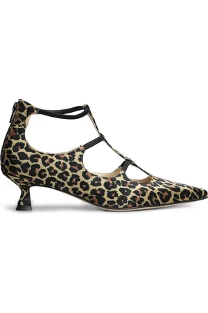 ANNA F. 50mm leopard-print pumps