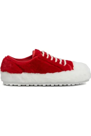 Marni Two-tone faux-fur sneakers