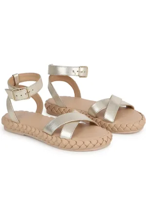Chloé Braided-sole leather sandals