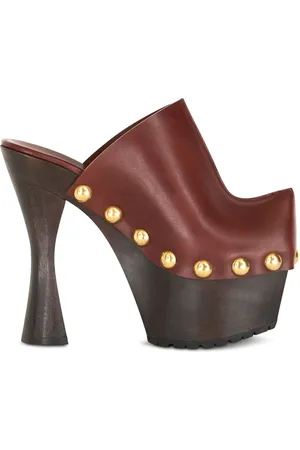 Etro 150mm studded leather platform clogs