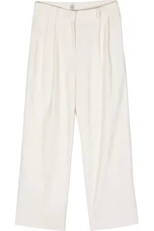 Totême High-waist palazzo corduroy trousers