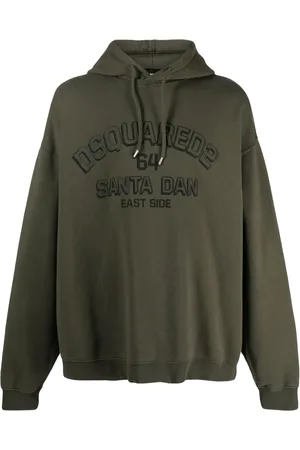 Dsquared2 Logo-embossed cotton hoodie