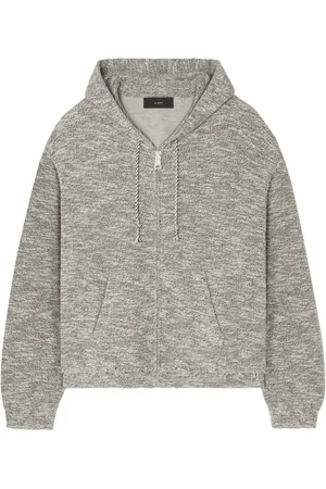 Alanui B&W Mouline zipped hoodie