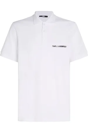 Karl Lagerfeld Logo-print organic-cotton polo shirt