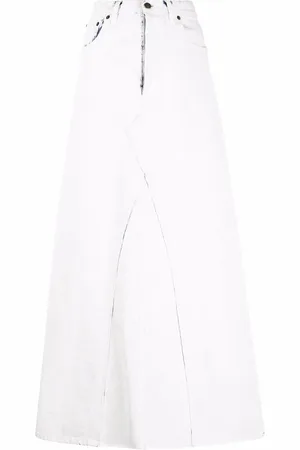 Maison Margiela High-waisted denim maxi skirt