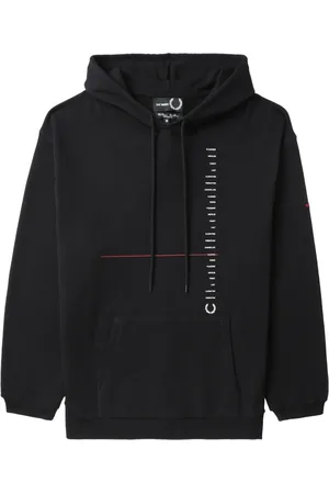 Fred Perry X Raf Simons logo-embroidered hoodie
