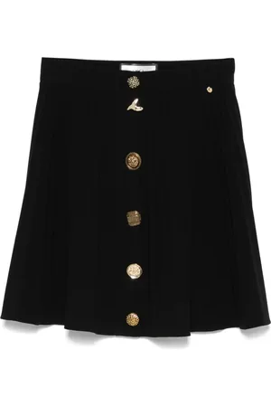 NISSA Button-front pleated mini skirt
