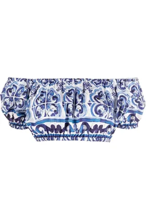 Dolce & Gabbana Majolica-print crop top