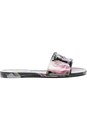 Dolce & Gabbana Floral-print slides