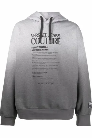 VERSACE Logo-print gradient hoodie
