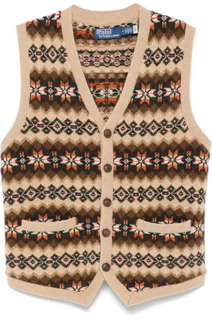 Ralph Lauren Fair-isle sleeveless cardigan