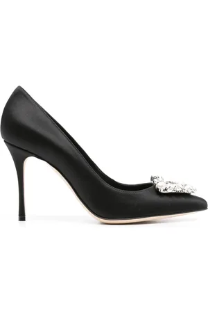 Sergio Rossi 90mm crystal-buckle pumps