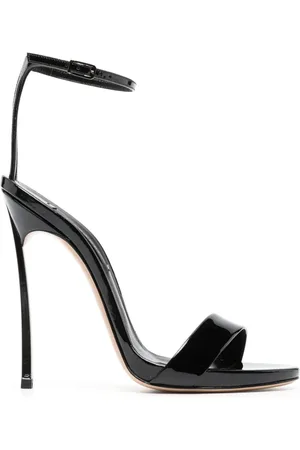 Casadei Blade 120mm patent-finish sandals
