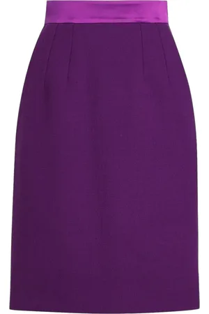 Dolce & Gabbana Satin-waistband midi skirt
