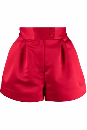 Styland High-waisted satin shorts