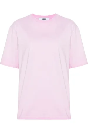 Msgm Logo-embroidered cotton T-shirt