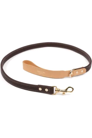 Sporty & Rich Logo-stamp leather dog leash