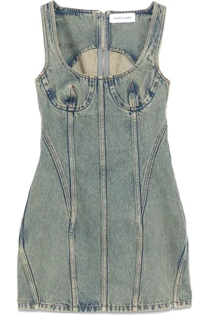 Marine Serre Denim mini dress