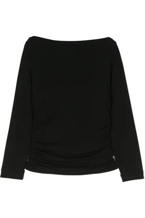 MONNALISA Cowl-neck ruched top